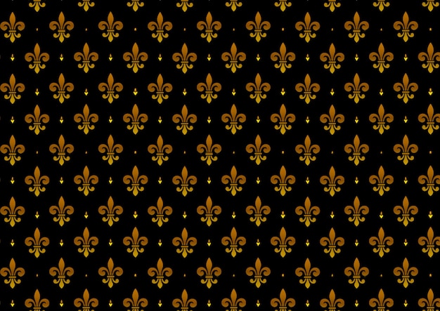 Stylowa tapeta lub plakat ze złotym wzorem na czarnym tle zbliżenia