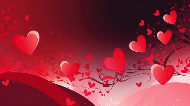 Zdjęcie stylowe tło z sercami symbolizującymi znaczenie miłości