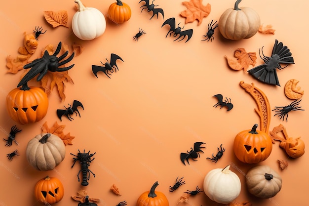 Stylowy i elegancki obraz dyni Halloween wygenerowany przez sztuczną inteligencję