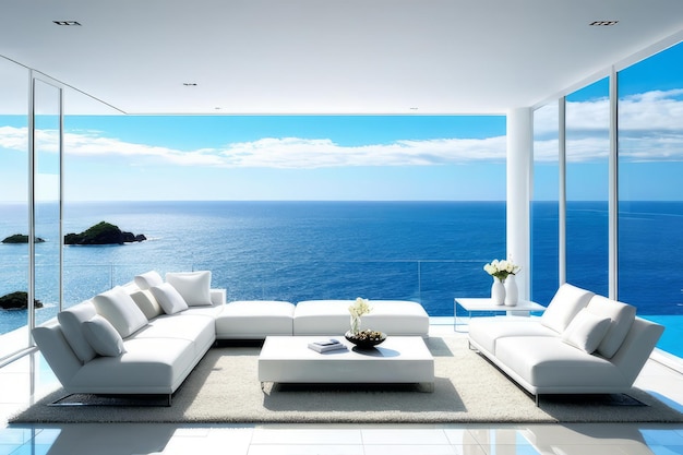 Stylowy Maroon Beige Luksusowa Sofa Wnętrze Czysty Minimalistyczny Współczesny Projekt