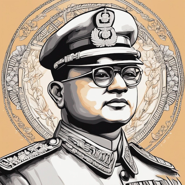 subhash chandra bose ilustracja