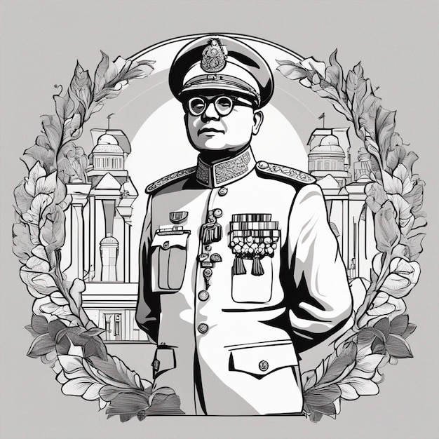 Zdjęcie subhash chandra bose ilustracja