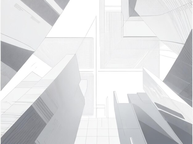 Zdjęcie subtle harmony abstract biały i szary gradient geometryczny kwadraty