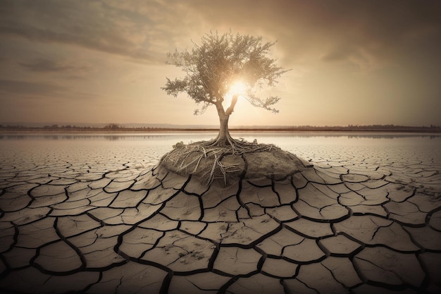 Suchy krajobraz Zmiana klimatu i koncepcja suszy