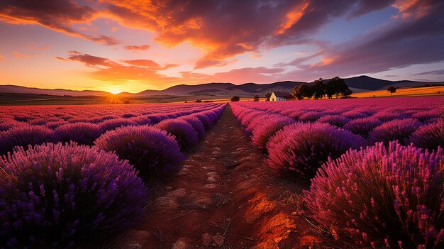 Sunset_Over_The_Vibrant_Lavender_Fields