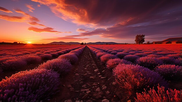 Zdjęcie sunset_over_the_vibrant_lavender_fields