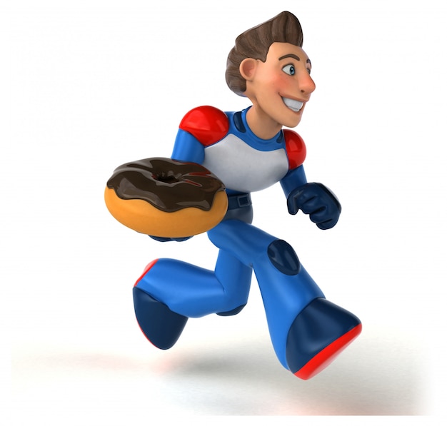 Super nowoczesny superbohater - postać 3D
