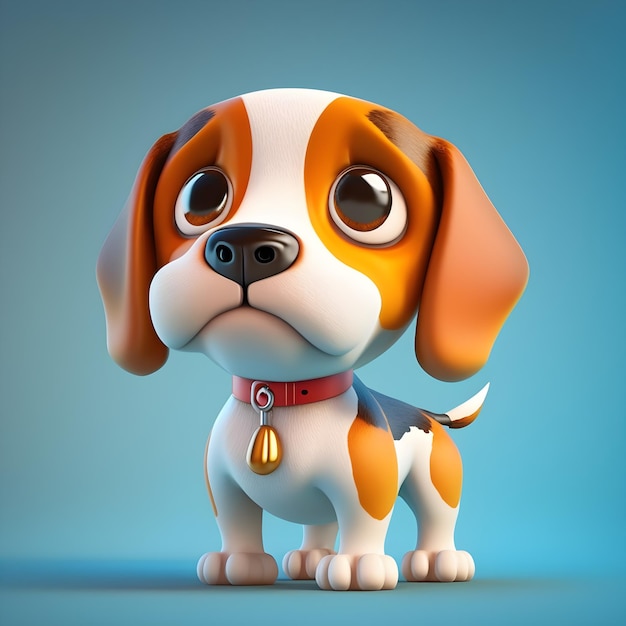 Super słodki Beagle w stylu generatywnej ai kreskówek pixar