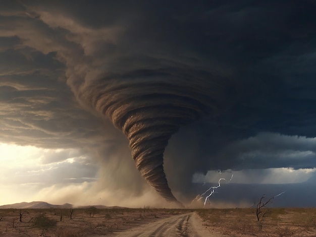 Zdjęcie super tornado generatywne ai