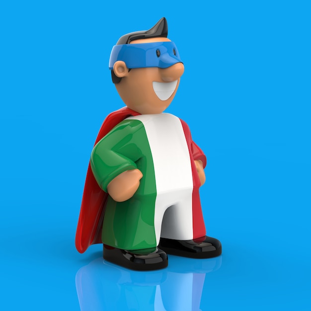 Superbohatera pojęcie - 3D ilustracja