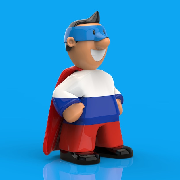 Superbohatera pojęcie - 3D ilustracja