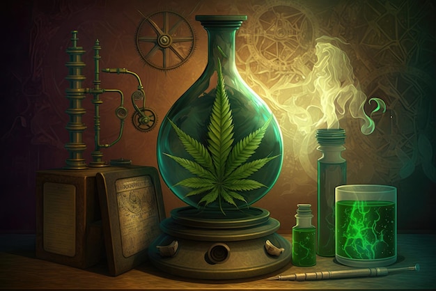 Surrealistyczne tło badań nad marihuaną Generatywna sztuczna inteligencja