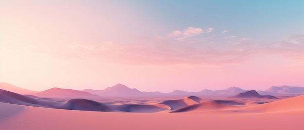 Surrealistyczny krajobraz pustyni Lilac