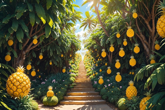 Surrealistyczny świat ananasów