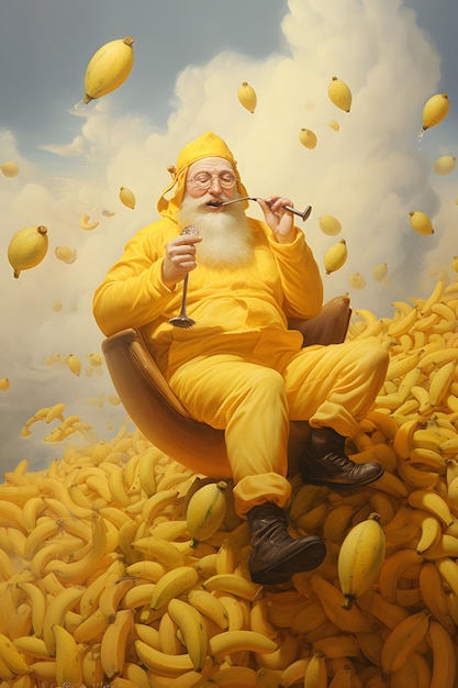 surrealizm człowieka i banana