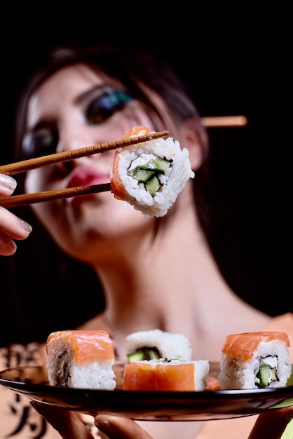 Zdjęcie sushi i japonia