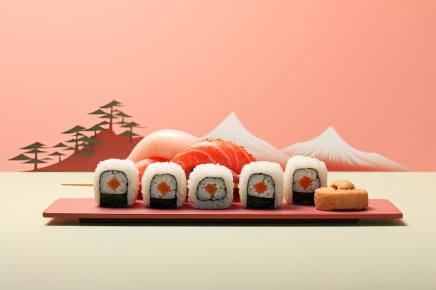 sushi i miejsce na kopię
