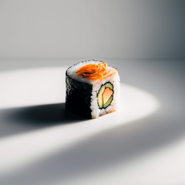 Sushi z pałeczkami w słabym świetle