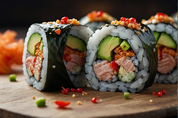 Sushi z pikantnym wypełnieniem tuńczyka