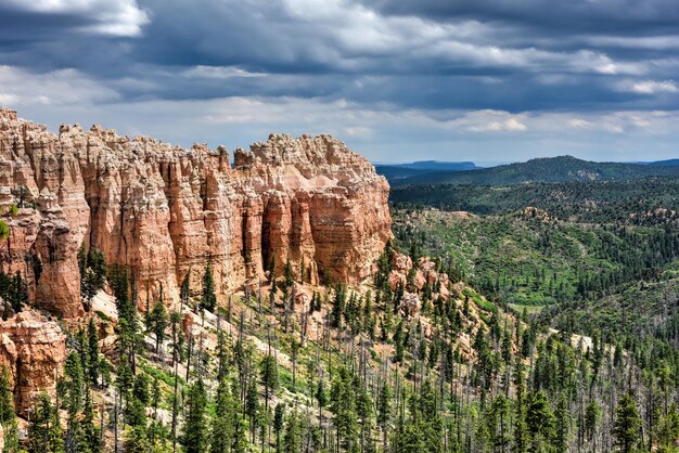 Zdjęcie swamp canyon w parku narodowym bryce canyon w stanie utah w stanach zjednoczonych