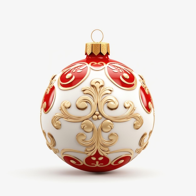 Świąteczna bauble na białym tle świąteczna piłka clipart