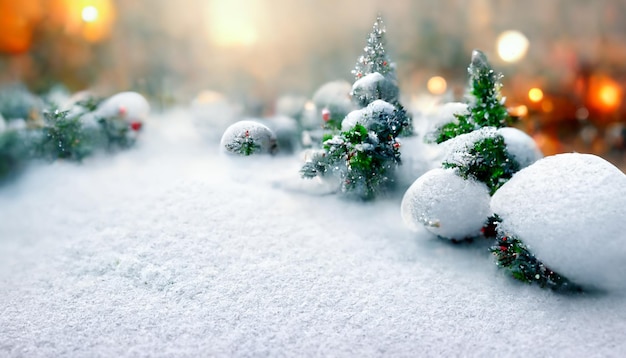 Świąteczna tapeta HD z padającym śniegiem Piękna grafika sezonowa i kopia tła przestrzeni