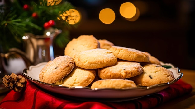 Świąteczne ciasteczka przepis na świąteczne ciasteczka i domowe wypieki słodki deser na przytulną zimową angielską wiejska herbata w domku domowe jedzenie i pomysł na gotowanie