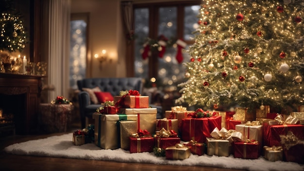 Zdjęcie Świąteczne drzewo zdobią ekstrawaganckie prezenty