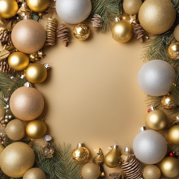 Świąteczne i świąteczne tło Święte i światowe tło Świąteczna ramka z dekoracjami drzew świerkowych