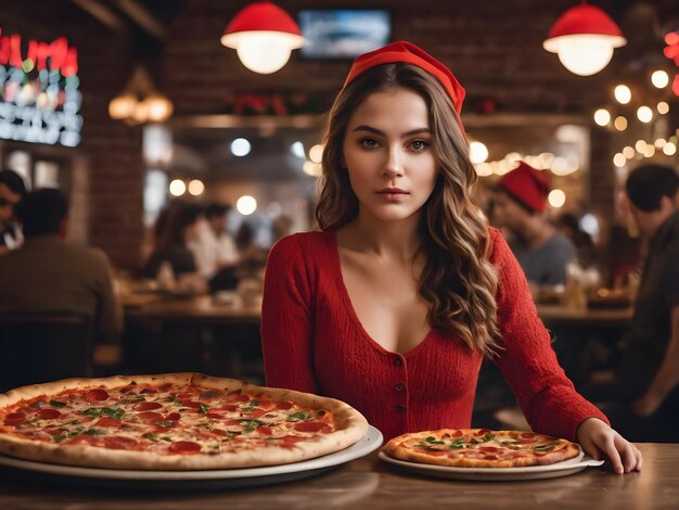 Świąteczne pragnienia Dzielenie się pizzą z elegancją