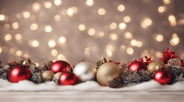 Świąteczne tło z dekoracjami świątecznymi Tło świąteczne Podarunki Bożego Narodzenia