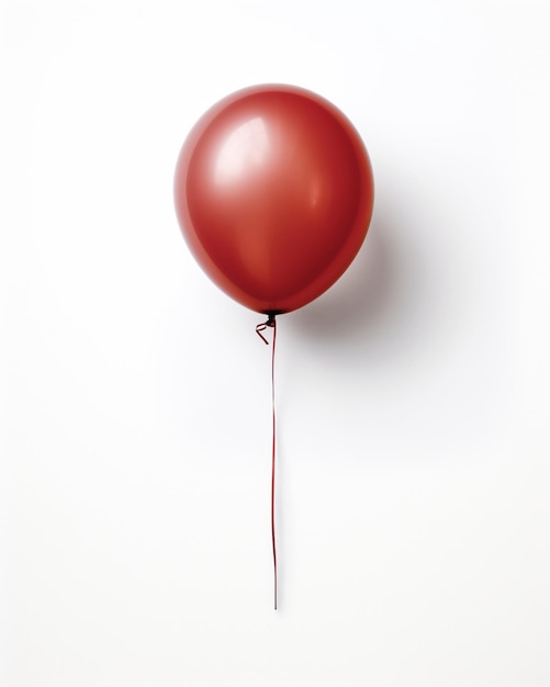 Świąteczny czerwony balon na białym tle Generacyjna sztuczna inteligencja