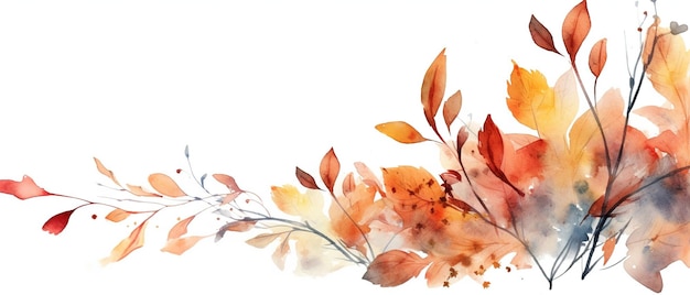 Świąteczny jesienny wystrój z okazji Święta Dziękczynienia z dyni, jagód i liści Ai Generated