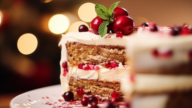 Świąteczny tort przepis wakacyjny i domowe pieczenie pudding z kremowym glazurą dla przytulnych zimowych wakacji herbata na angielskim wsi domek jedzenie domowe i inspiracja do gotowania