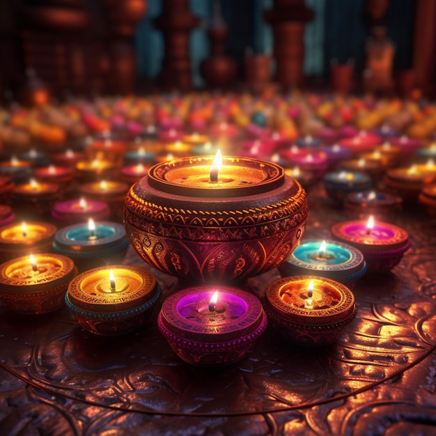 Światła Diwali wysokiej jakości 4k ultra hd hdr