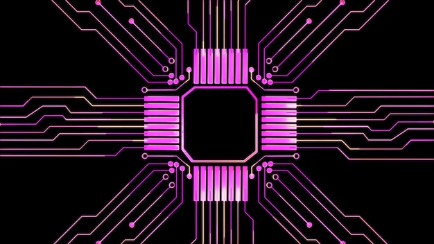 Światła pętla ikona nowoczesna technologia efekt neonowy czarne tło