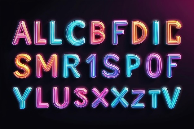 Światło neonowe 3D alfabet dodatkowo świecąca czcionka Ekskluzywna kontrola koloru próbki