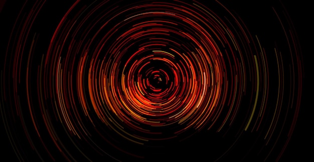 Zdjęcie Światło okrągłe izolowane na czarnym tle