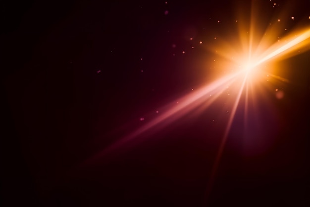 światło słoneczne specjalna soczewka efekty świetlne flary z przezroczystością izolowane na czarnym tle