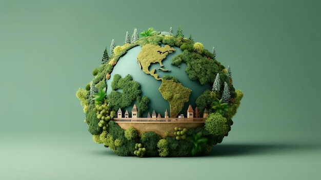 światowe środowisko i koncepcja dnia ziemi z kulą ziemską