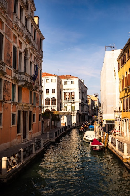 Światowej sławy kanały wodne Venezia, Veneto, Włochy.