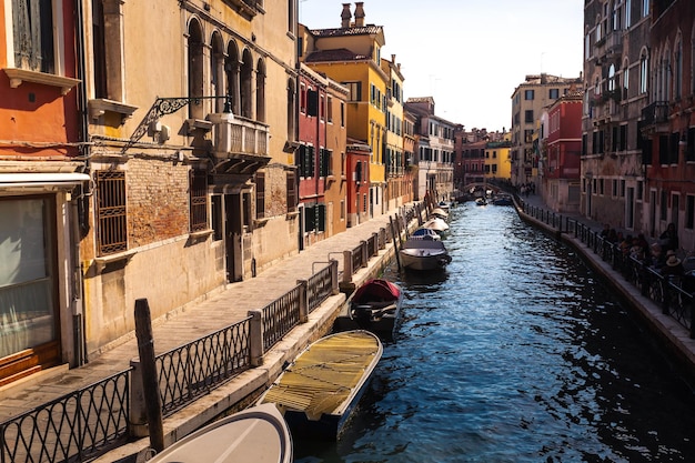 Światowej Sławy Kanały Wodne Venezia, Veneto, Włochy.