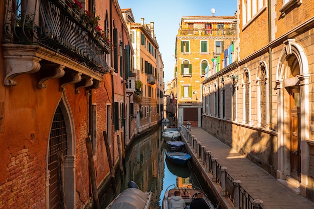 Światowej sławy kanały wodne Venezia, Veneto, Włochy.