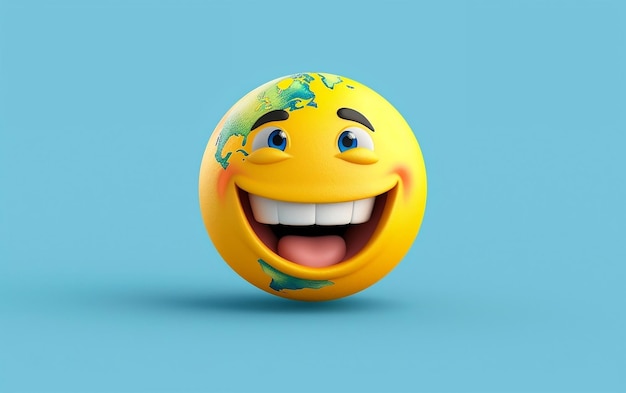 Światowy dzień emoji 3d transparent tło Światowy dzień emoji z grupą zabawnych emotikonów w różnych twarzach