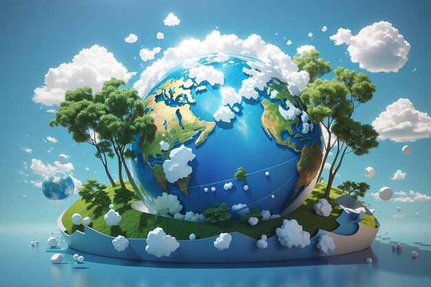 Światowy Dzień Ozonu 3d ilustracja