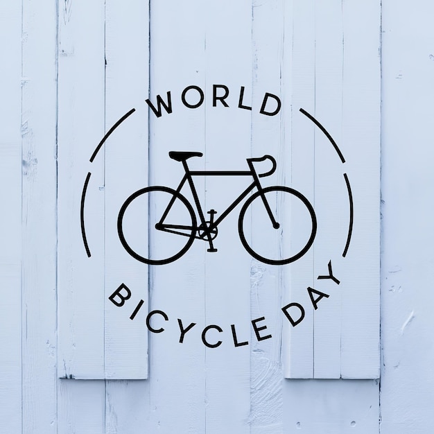 Zdjęcie Światowy dzień rowerów odizolowany na tle