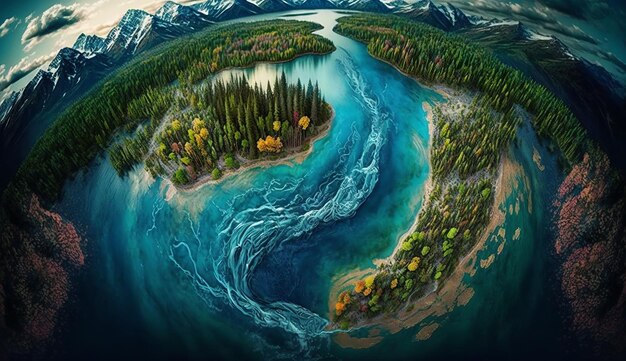 Zdjęcie Światowy dzień rzek generatywny ai