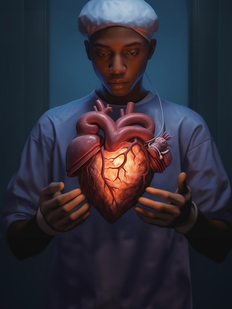 Światowy dzień serca Bierze odpowiedzialność za twoje zdrowie serca Światowy dzień serca Zdjęcie Stock Generatywny Ai