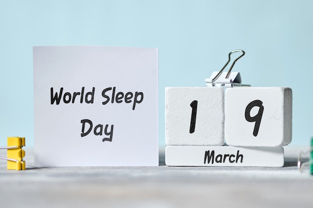 Światowy dzień snu w marcu w kalendarzu