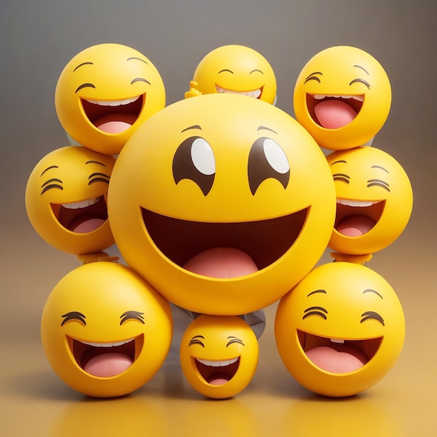 Zdjęcie Światowy dzień uśmiechu uśmiech emoji wiele uśmiechów emoji